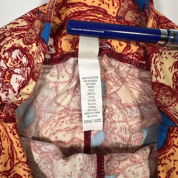 LuLaRoe Pastries Donuts Croissants Leggings Unicorn RARE HTF LLR New One Size OS - Picture 4 of 6